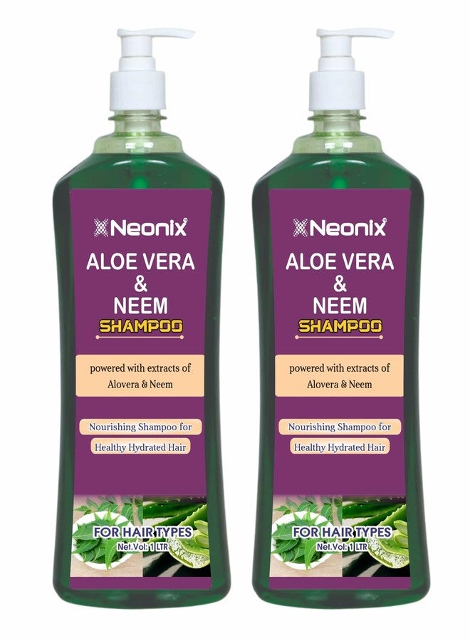 neonix neem-Aloevera shampoo-All Type of Hair Problem Hair Shampoo Dandruff Control - Hair Loss Control - Long Hair - Hair Regrowth Hair Shampoo-1LTR - Image 1