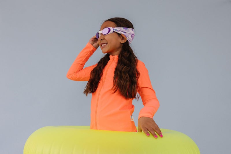Splash Place KIDS SWIM GOGGLES with Fabric Strap - SMILEY |Tangle-Free, Swimming Goggles for Kids, Comfy Fabric Strap Goggles - Image 4