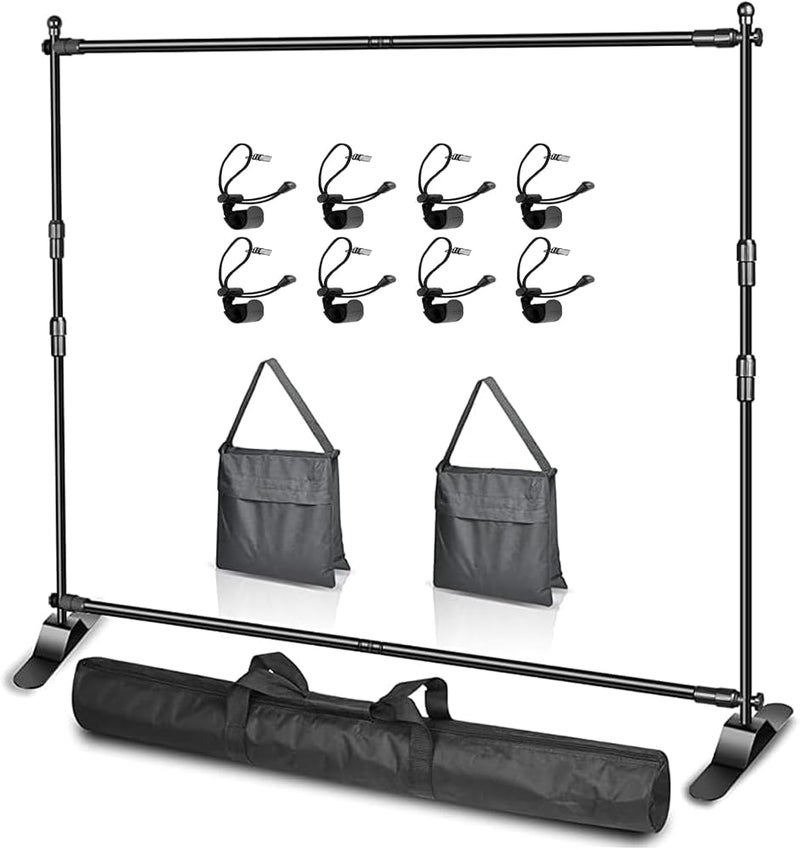 EMART Photo Backdrop Stand,Banner Stand for Photography-8x8ft/2.4x2.4m(WxH) - Image 1