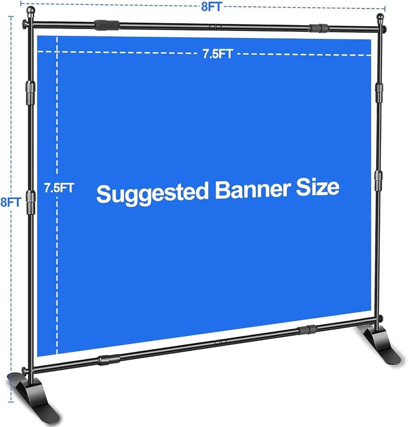 EMART Photo Backdrop Stand,Banner Stand for Photography-8x8ft/2.4x2.4m(WxH) - Image 3