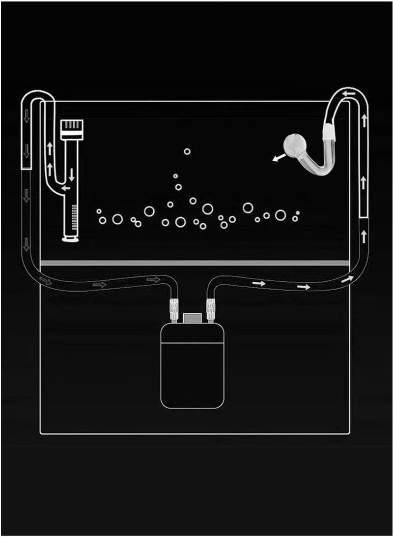 بيوينتي 8 عبوات من أنابيب تدفق نافورة زجاجية شفافة لحوض الأسماك لحوض السمك المزروع بقطر 14 مم - Image 3