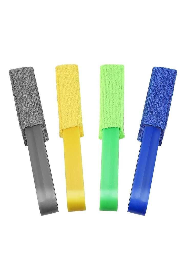 Window Blinds Cleaning Brush, 4 Pack with 4 Removable Microfiber Covers, 2 Arms, Cleaning Tools for Blinds, Air Vents - Image 1