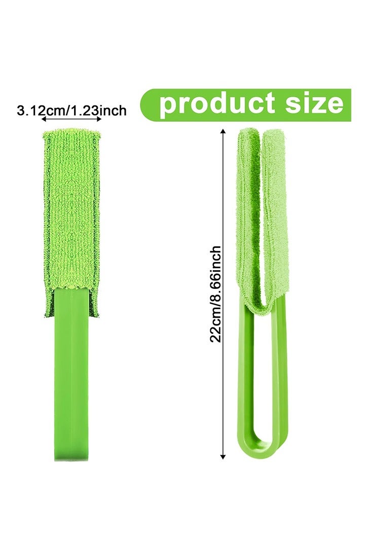 Window Blinds Cleaning Brush, 4 Pack with 4 Removable Microfiber Covers, 2 Arms, Cleaning Tools for Blinds, Air Vents - Image 3
