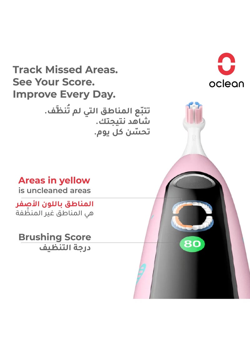 Oclean X Kids Smart Sonic Electric Toothbrush — Black — Interactive Screen – Gentle Cleaning – Long Battery - Image 4