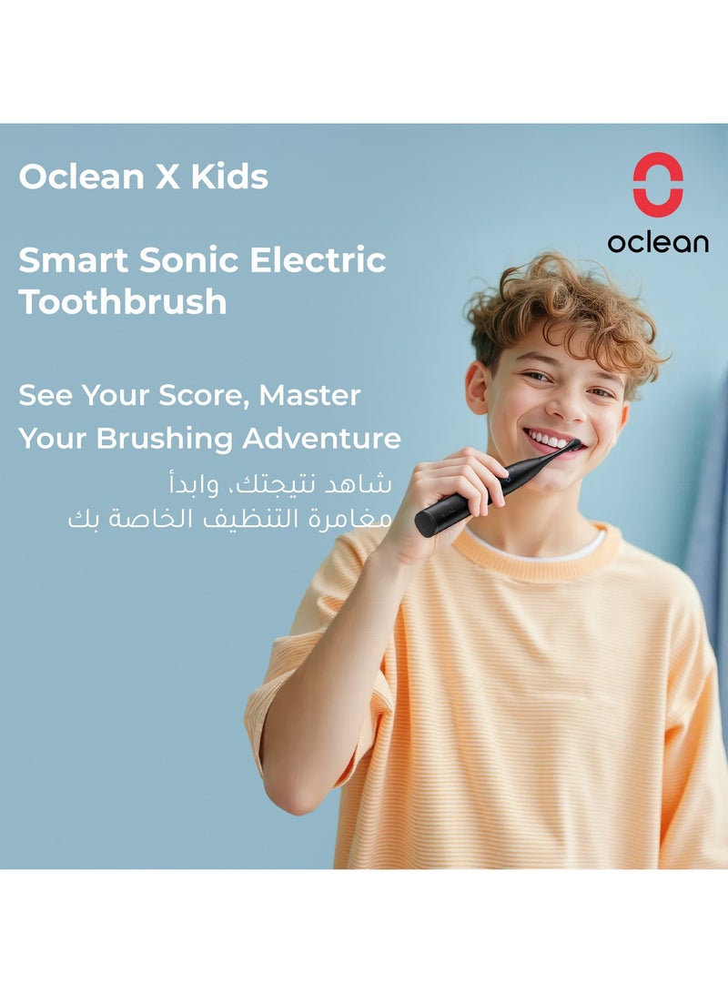 Oclean X Kids Smart Sonic Electric Toothbrush — Black — Interactive Screen – Gentle Cleaning – Long Battery - Image 2