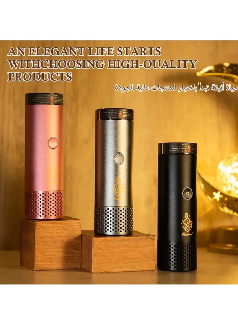 عود بخور جهاز ناشر الروائح العطرية الصلب بجسم معدني مروحة توربينية يعمل بالبطارية للمنزل - Image 5