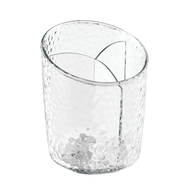 InterDesign Rain Cosmetic Organizer Cup for Vanity Cabinet Clear