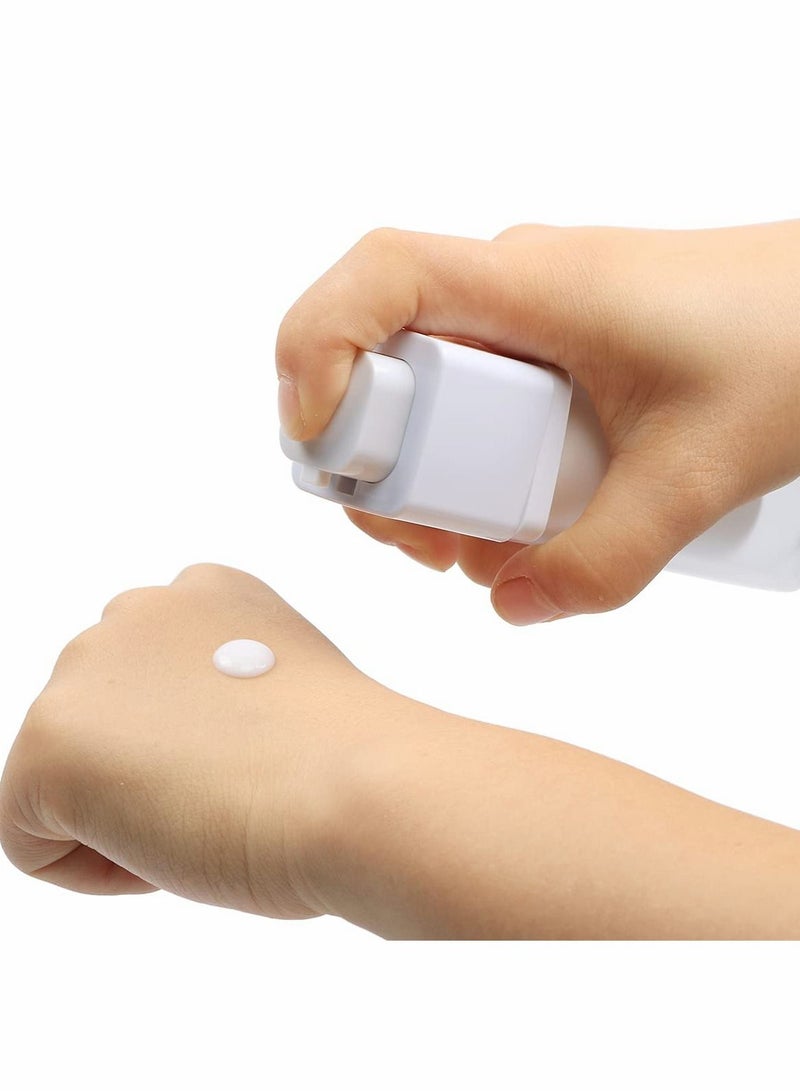 SYOSI Airless Lotion Bottle, Mini Scrub Dispensing Bottle Refillable with Rotary Pump Head, 30ml Cosmetic Small Jar for Shampoo Face Cream Foundation Liquid Storage 3 Pcs - Image 3