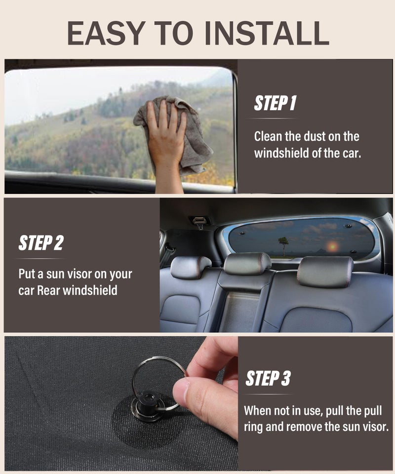 bylikeho Car Window Shade for Baby - UV Protection Sun Shade for Windshield, Rear and Back Windows - Car Accessories,Cooling for Summer - Image 5