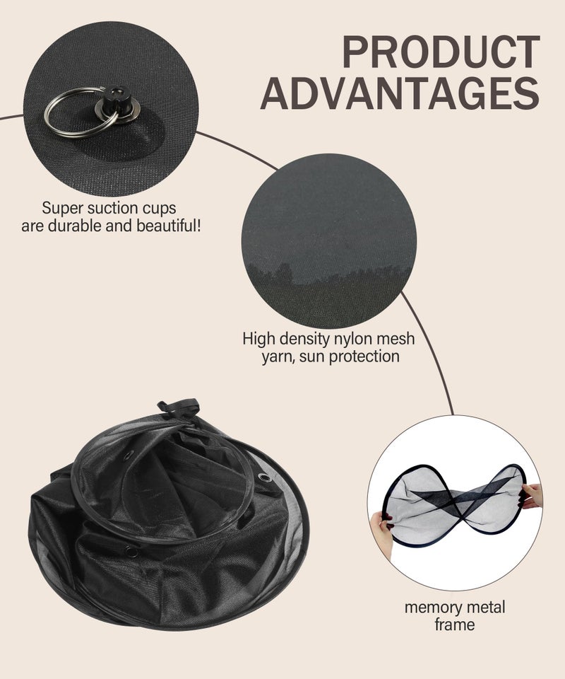 bylikeho Car Window Shade for Baby - UV Protection Sun Shade for Windshield, Rear and Back Windows - Car Accessories,Cooling for Summer - Image 4