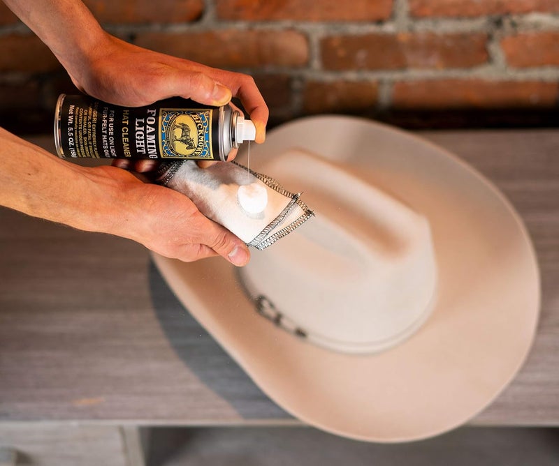 Bickmore Foaming Light Hat Cleaner Kit - Remove Dirt, Dust, Fingerprints & Sweat Stains - Great for Fur - Felt Cowboy Hats, Baseball Hats, Fedoras, Sun Hats & More - Image 4