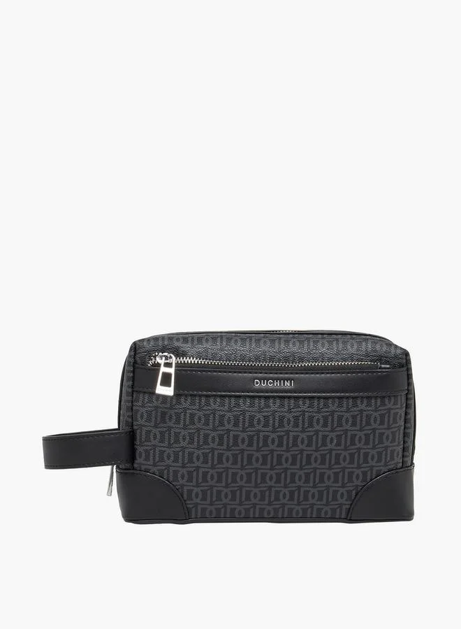 Men Monogram Print Pouch
