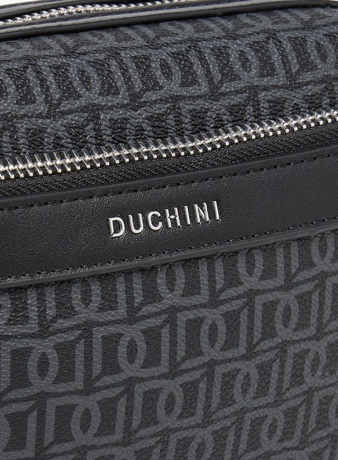 Duchini BLACK Men Monogram Print Pouch for Men | Best Price UAE
