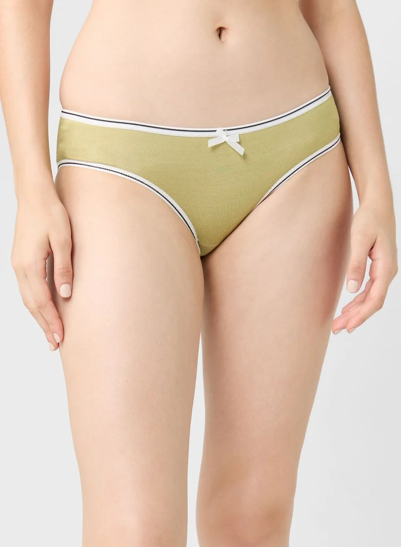 Ginger 3 Pack Contrast Band Hipster Brief