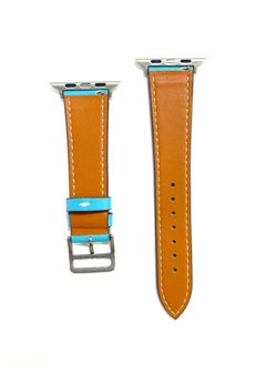 Belking Apple Watchband Leather 41mm / 45mm Apple Watch Strap For Apple Watch Series 7 / 6 / SE / 5 / 4  Sky Blue  - Image 2