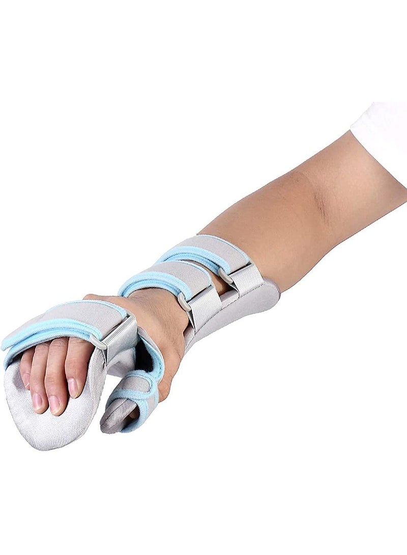 SHENGHUI Stroke Resting Hand Splint Night Immobilizer Wrist Finger Brace for Flexion Contractures Functional 5 Finger Stabilizer Wrap for Muscle Atrophy Rehab Arthritis Pain - Image 1