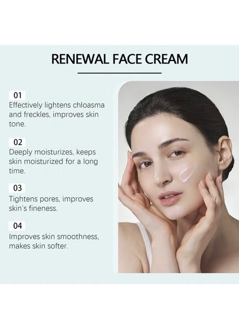 Hoygi Renewal Face Cream, Renewal Face Cream Anti-Wrinkle Skin Repair Face Cream, Brightening Facial Cream, Dark Spots Cream,Face Wrinkle Cream for All Skin Types - Image 4
