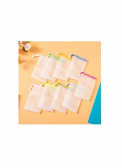 Soap Bag, 10 PCS Exfoliating Mesh Soap Saver Pouch Bag, Face Cleansing Foaming Nets, White Pouch with Drawstring, for Foaming and Drying, Hangable...