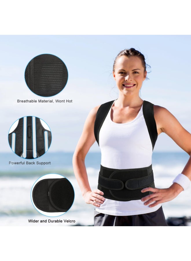Adjustable Posture Corrector for Men & Women - Full Back Support Brace - Easy-to-Use Straightener to Relieve Back, Neck & Shoulder Pain - Daily Use - Image 4