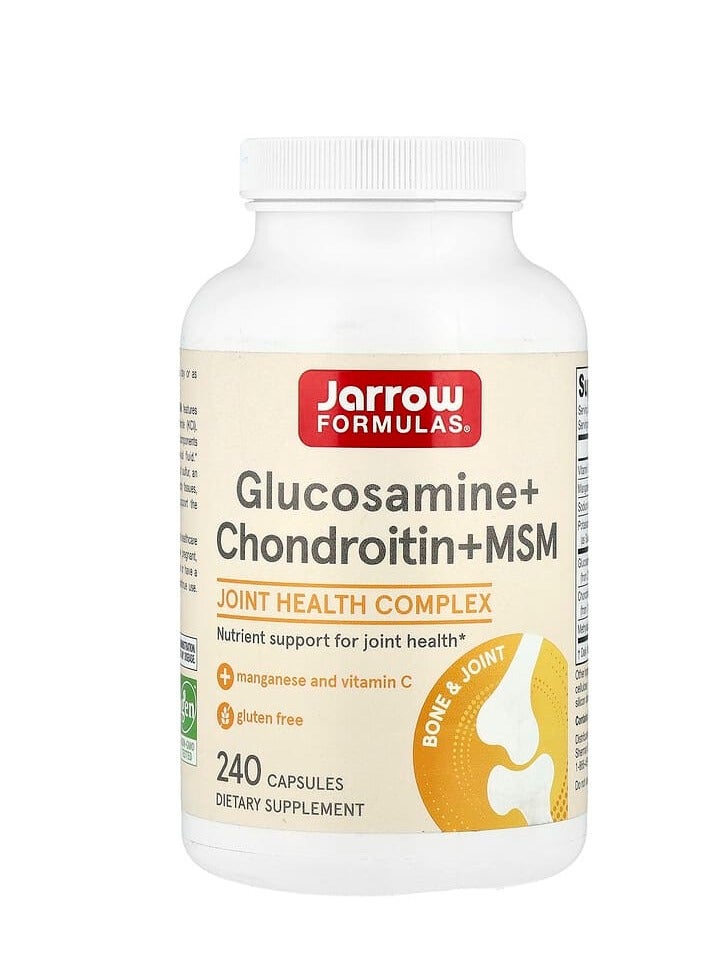 jarrow formulas Glucosamine + Chondroitin + MSM, 240 Capsules