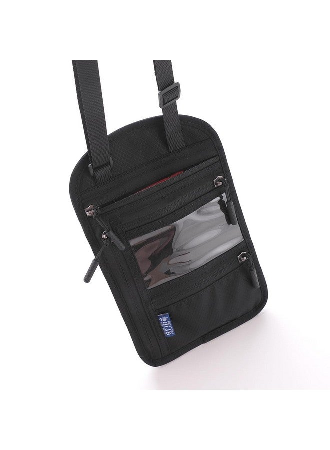 Kuber Industries Kuber Industries Paspport Holder for Men & Women|Multifunction Passport Cover Bag|Nylon Passport Pouch for Luggage-Pack of 2 (Black) - Image 2