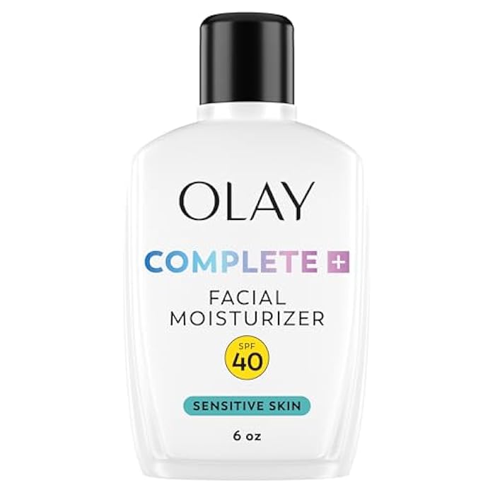 Olay Complete+ Face Moisturizer with Sunscreen SPF 40, For Sensitive Skin, Broad Spectrum Sun Protection, Fragrence-Free - No White Cast on All Tones, Nourishes Moisture Barrier - Ceramides, 6 Oz - Image 1