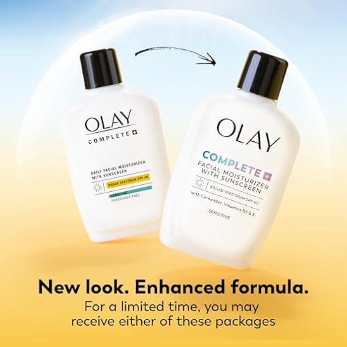 Olay Complete+ Face Moisturizer with Sunscreen SPF 40, For Sensitive Skin, Broad Spectrum Sun Protection, Fragrence-Free - No White Cast on All Tones, Nourishes Moisture Barrier - Ceramides, 6 Oz - Image 2