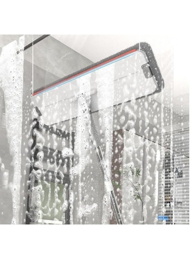 هابي هوم مجموعة ممسحة أرضية مسطحة وجردل مع عصارة لتنظيف الأرضيات المنزلية مع 2 وسادة من الألياف الدقيقة قابلة للغسل - Image 4