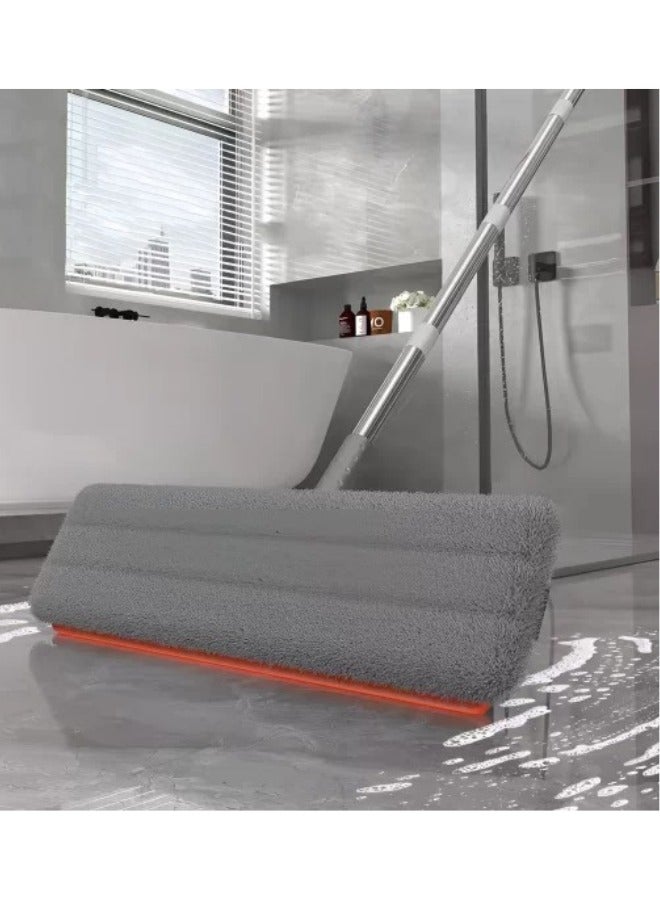 هابي هوم مجموعة ممسحة أرضية مسطحة وجردل مع عصارة لتنظيف الأرضيات المنزلية مع 2 وسادة من الألياف الدقيقة قابلة للغسل - Image 2