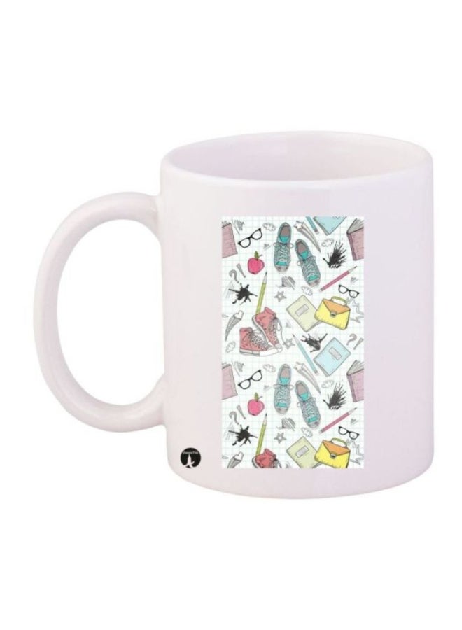 RYN Printed Coffee And Tea Mug White/Black/Blue