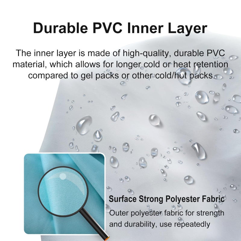 Fythao Ice Pack for Injuries Reusable, Ice Bag Reusable 9" Hot Water Bag for Hot & Cold Therapy, No-Leak Elastic Ice Bag for Pain Relief, Menstruation Pain Injuries Muscle Strains - Image 3