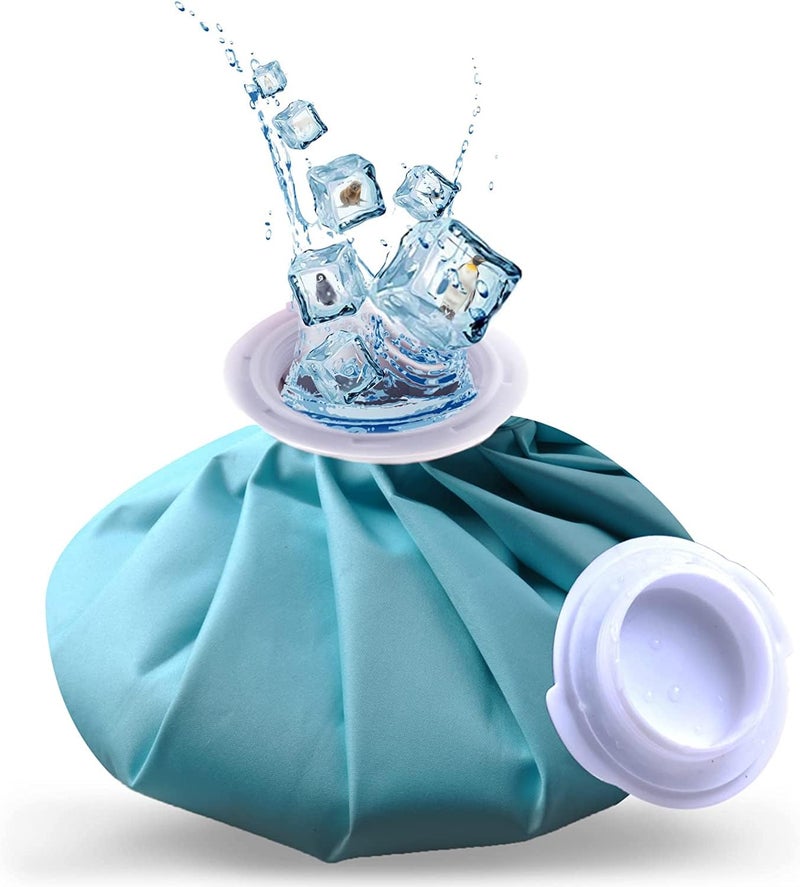 Fythao Ice Pack for Injuries Reusable, Ice Bag Reusable 9" Hot Water Bag for Hot & Cold Therapy, No-Leak Elastic Ice Bag for Pain Relief, Menstruation Pain Injuries Muscle Strains - Image 1