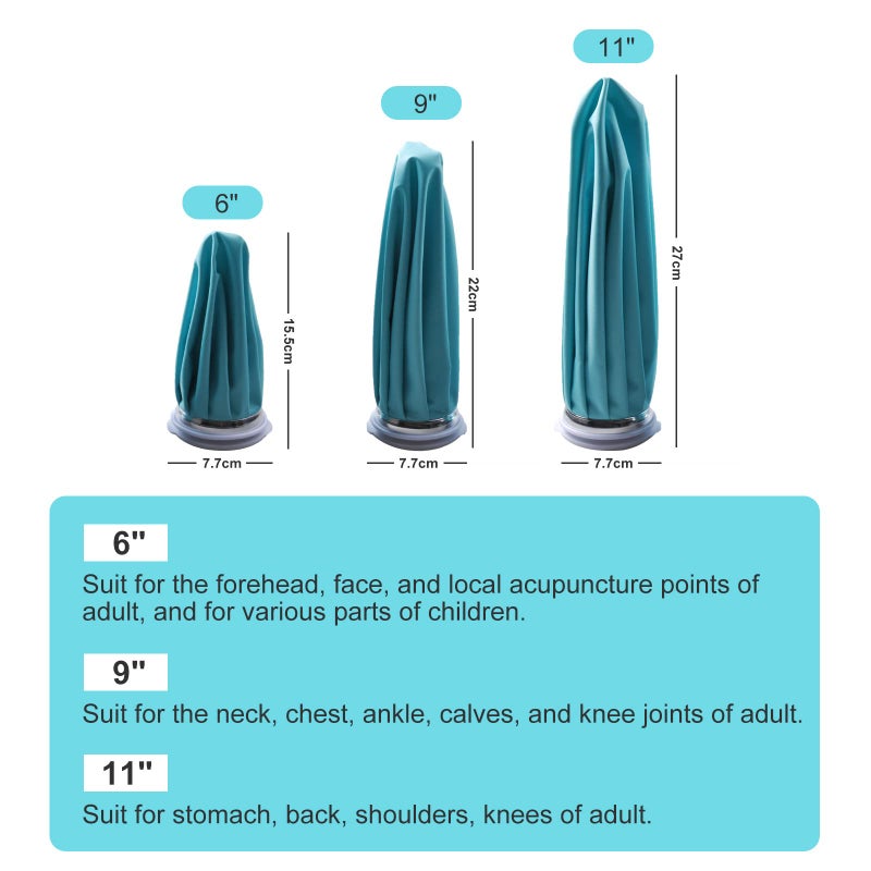 Fythao Ice Pack for Injuries Reusable, Ice Bag Reusable 9" Hot Water Bag for Hot & Cold Therapy, No-Leak Elastic Ice Bag for Pain Relief, Menstruation Pain Injuries Muscle Strains - Image 4