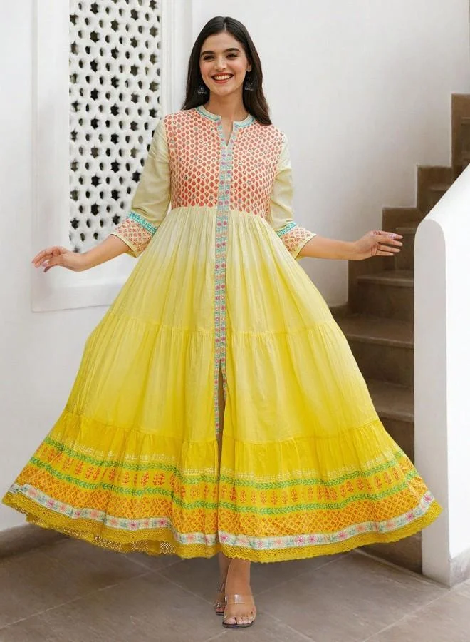 آي شين فستان قطني متعدد الطبقات