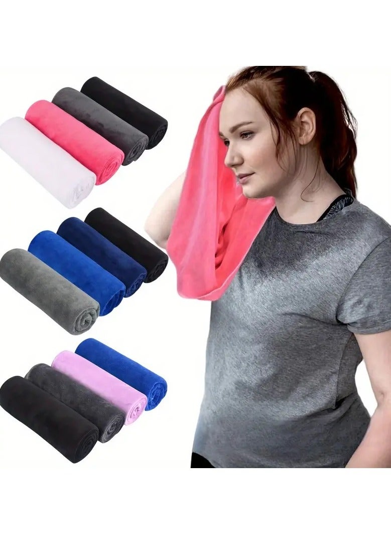 Micro Set Of 4 Pieces Of Microfiber Towels, Towels, Multi-Purpose For Home, Gyms, Running, And Sports, Soft And Quick Absorption And Drying 75 * 35 Cm, Multi-Colored. - Image 3