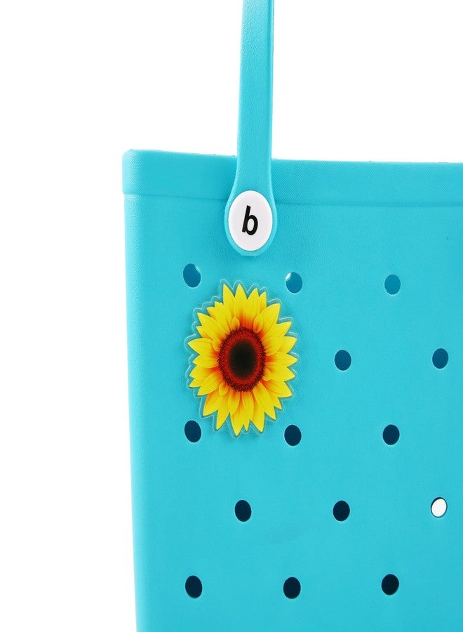 Vagocom Acrylic Sunflower Charm Accessory for Bogg Bag,3"/7.6cm Insert Flower Decoration Attachment for Simply Southern Tote,Simple Modern Bag and Similar Rubber Beach Handbag - Image 1