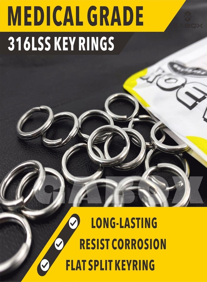 GABOX 24 Pcs Medical-Grade 316L Stainless Steel Key Rings, Ideal for Marine Enthusiasts Pet Accessories Dog Tag Home Car Keys DIY Craft Attachment (316LSS 15mm total 24pcs) - Image 2