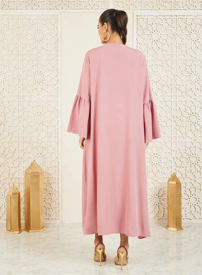 Styli Bell Sleeves Regular Fit Maxi Length Kimono
