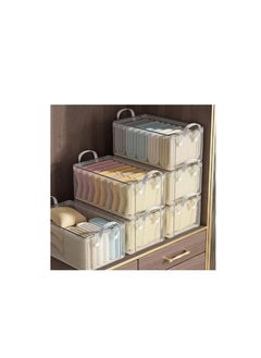 Generic 4PCS Clothes Storage Box, Stackable Wardrobe Clothes Organizer, Foldable Closet Storage Basket, Drawer Storage Organizer  - Image 3