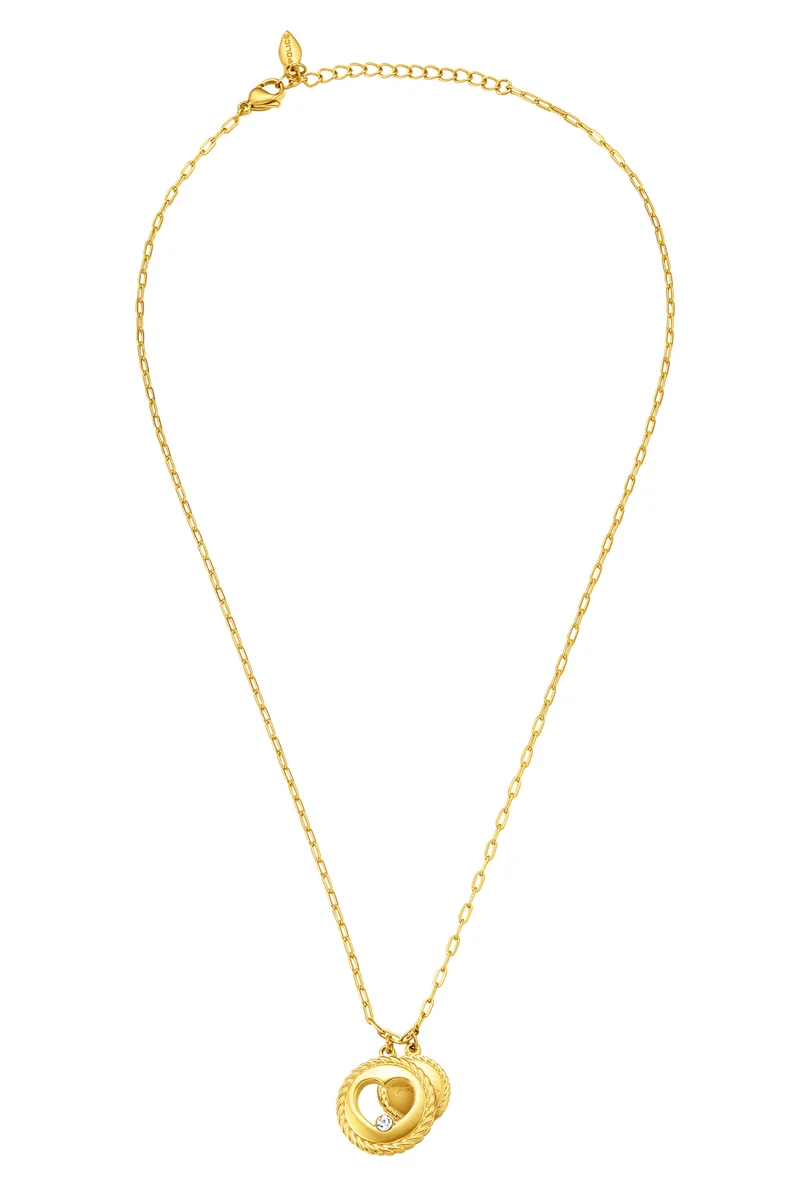 POLICE Amour Gold Plated Ladies Necklace With Charms and Crystals 450+50MMPEJLN0002901
