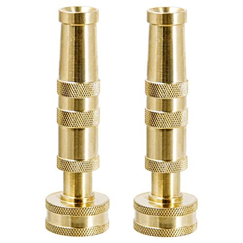 Twinkle Star Heavy-Duty Brass Adjustable Twist Hose Nozzle, 2 Pack, TWIS3432 - Image 1