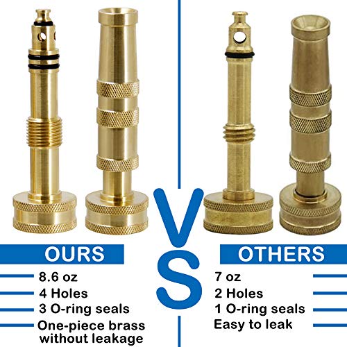 Twinkle Star Heavy-Duty Brass Adjustable Twist Hose Nozzle, 2 Pack, TWIS3432 - Image 4