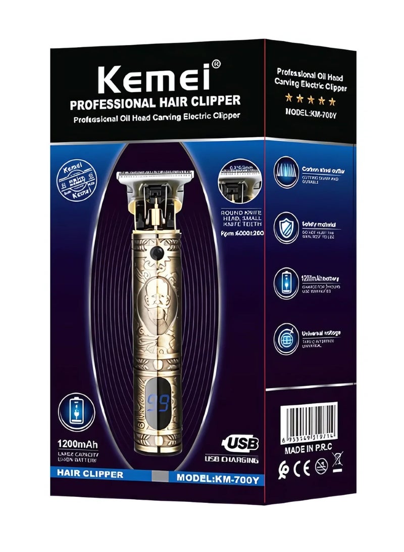 Kemei Hair Clipper – Precision Pound Knife Head, Small Knife Teeth, 1200mAh Battery, USB Rechargeable, Professional Grooming Tool multicolour - Image 5