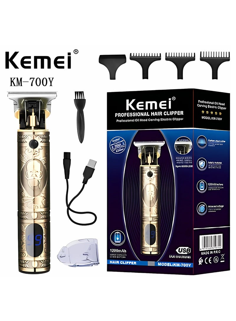 Kemei Hair Clipper – Precision Pound Knife Head, Small Knife Teeth, 1200mAh Battery, USB Rechargeable, Professional Grooming Tool multicolour - Image 1