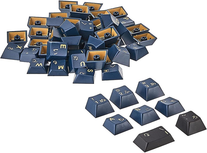 DROP Redsuns GMK Blue Samurai Custom Mechanical Keyboard Gaijin Alphas Keycap Set - 55-Keys, Doubleshot ABS, Cherry Profile (Blue, Gaijin) - Image 4