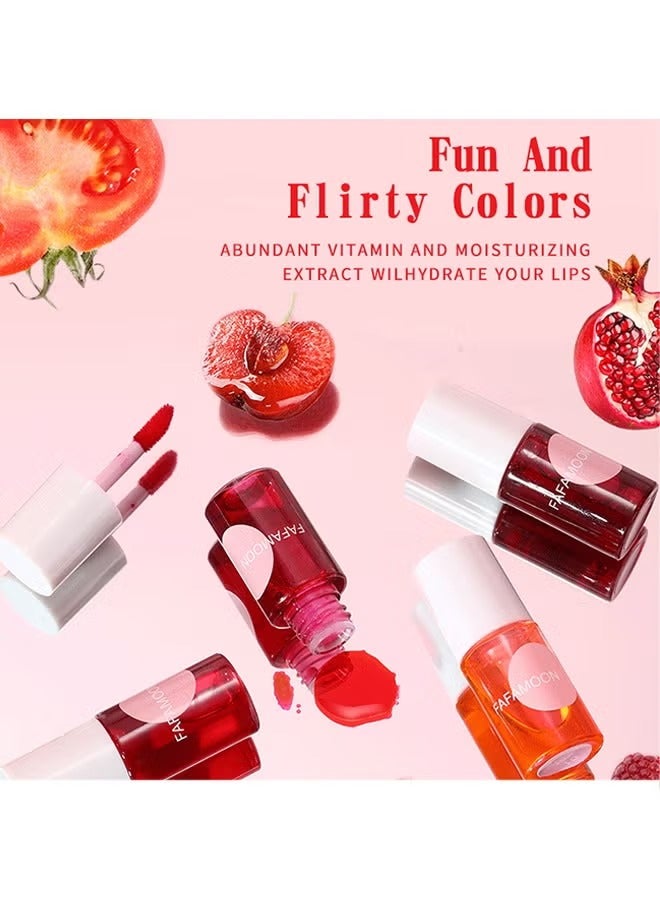 FAFAMOON Lip Tint Stain Set, Mini Liquid Water Tint,Korean Lip Gloss Moisturizing Natural,Long Lasting Waterproof,Multi-Use Lip and Cheek Tint #02 Strawberry - Image 3