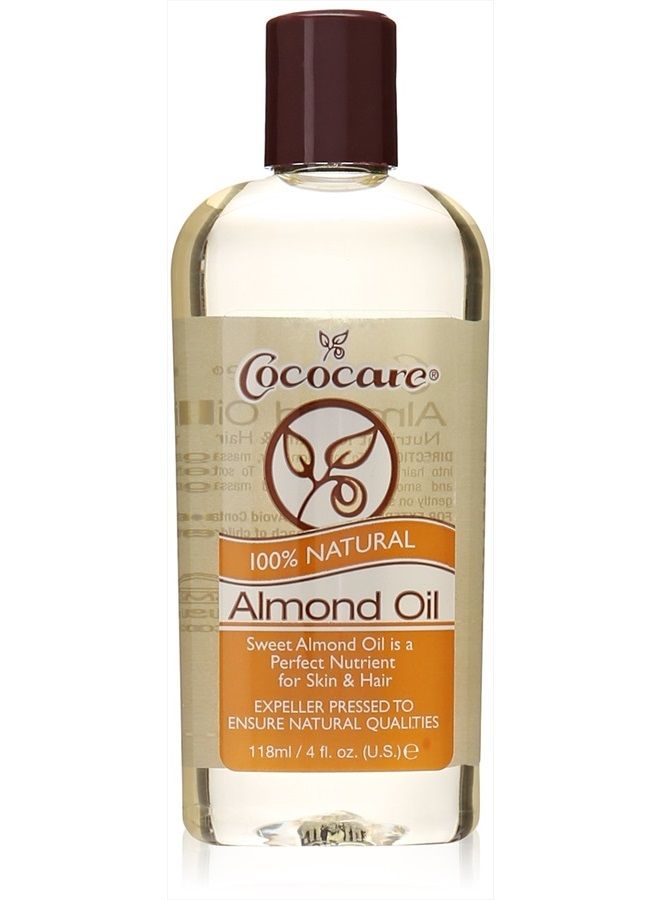 Cococare زيت جوز الهند الطبيعي، لوز، 4 أونصة - Image 1