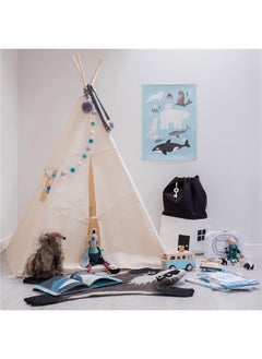 Generic Room Decoration Large Capacity House Patern Storage Bag White 65cm,Toys Storage Bag, Massive Capacity Children Toys Storage Drawstring Bag House Appearance Outdoor Toys Carrying Bag  - Image 4