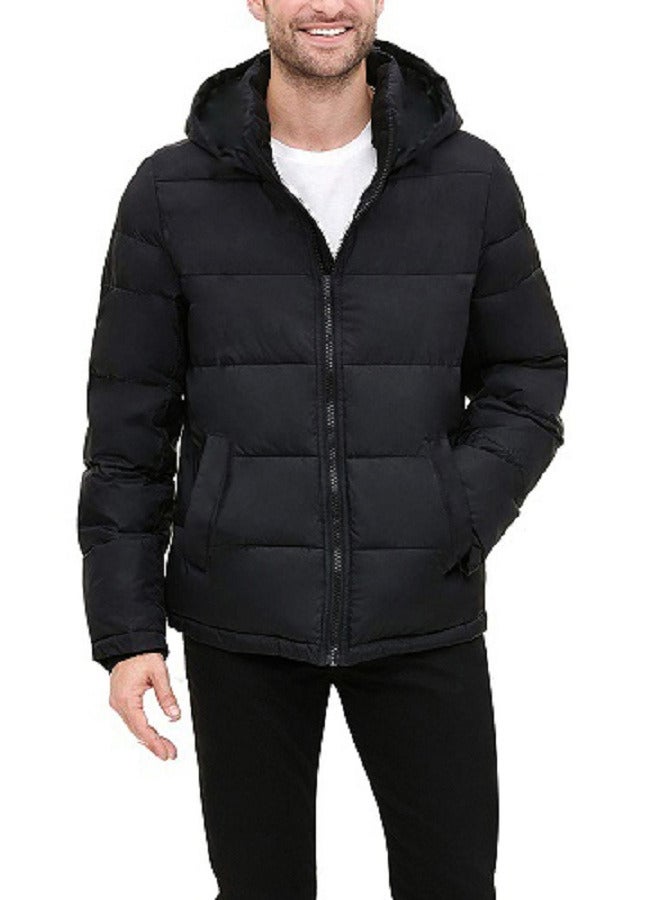Winter Puffer Zipped Jacket With Removable Hood - Image 1