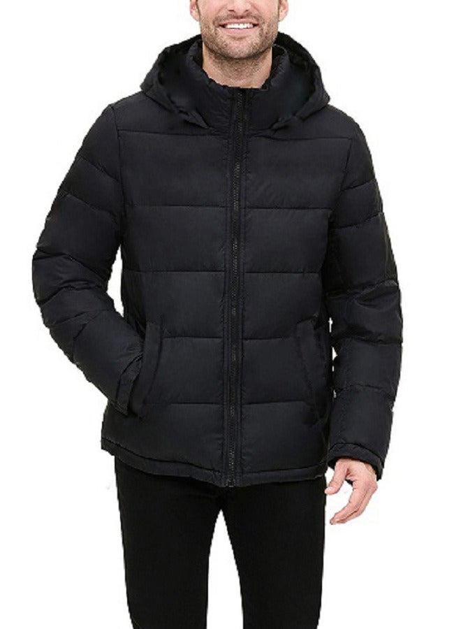 Winter Puffer Zipped Jacket With Removable Hood - Image 2